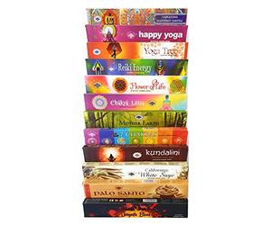 GRENADINE BOUTIQUE - Green Tree Encens Série Méditation et Bien Être - Buddhist Happy Yoga Yoga Tree Reiki Energy Flower of Life Chakras Lotus Mother Earth Kundalini Californian White Sage