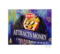 GRENADINE BOUTIQUE Hem - Cones ENCENS Attire l'argent- 1 Boite DE 10 Cones - Qualite SUPERIEURE