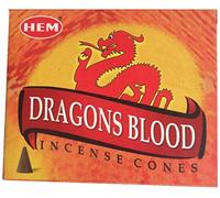 GRENADINE BOUTIQUE Hem - Cones ENCENS Dragon's Blood - Lot DE 3 BOITES DE 10 Cones - Qualite SUPERIEURE