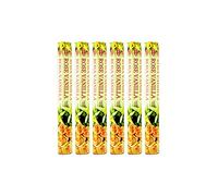 Grenadine Boutique - Hem Encens Bâtonnets Arômes et Epices - Lot de 6 Boîtes de 20g Vanille/Rose Vanilla/Rosa