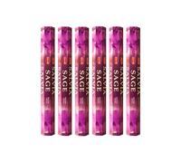 GRENADINE BOUTIQUE - Hem Encens Bâtonnets Protection et Purification - Lot de 6 Boîtes de 20g Sauge Sage