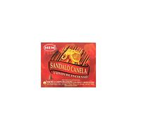 Grenadine Boutique - Hem Encens Cônes Boisés - Lot de 6 Boîtes de 10 cônes Santal/Cannelle