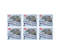 Grenadine Boutique - Hem Encens Cônes Plantes Aromatiques et Purificatrices - Lot de 6 Boîtes de 10 cônes Sauge Blanche White Sage