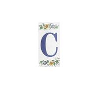 Grenadine Boutique - Lettre de Porte Alphabet en Céramique Thème Moustier - Lettre C