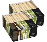 GRENADINE BOUTIQUE - Lot 50 bougies de table - 8h de combustion - sans fumée - bougies chandelier ou déco mariage - fabrication Europe (Ivoire, Lot de 2)