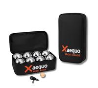 GRENADINE BOUTIQUE Lot de 1 - Set Petanque Complet 8 Boules Acier Chrome - Mallette, Cochonnet Bois et Mesureur Inclus - Jeu Exterieur Famille Adulte Enfant