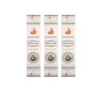 Grenadine Boutique Lot de 3 boîtes Ayurvedic White Sage Encens Sauge Blanche