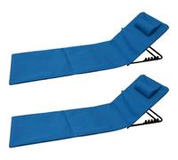 GRENADINE BOUTIQUE Matelas De Plage 5 Positions - Confortable, Pliable Et Ajustable - Idéal pour Plage, Piscine Et Jardin (Bleu Moyen, Lot de 2)