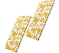 GRENADINE BOUTIQUE Matelas De Plage Luxe - 155 x 60 x 3,5 cm - Motif Fleur Blanche - Confortable, Résistant Et Élégant - Idéal pour Plage, Piscine Et Jardin (Lot de 2)