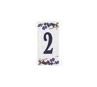 Grenadine Boutique - Numéro de Porte Chiffre en Céramique Thème Lavande - Numéro 2