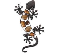 GRENADINE BOUTIQUE - Salamandre Décoration Mural Gecko Intérieur ou Extérieur - Modèle 1 : Galets et Plate 37cm