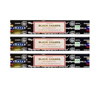 Grenadine Boutique - SATYA Encens Bâtonnets Les Basiques Champa - Lot de 3 Boîtes de 15g Black Champa