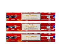 Grenadine Boutique - SATYA Encens Bâtonnets Les Basiques Champa - Lot de 3 Boîtes de 15g Red Champa