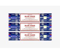 Grenadine Boutique - SATYA Encens Bâtonnets Purification - Lot de 3 Boîtes de 15g Sauge Bleue Blue Sage