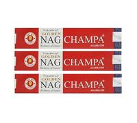 Grenadine Boutique - Vijayshree Golden Encens Bâtonnets Méditation et Relaxation - Lot de 3 Boîtes de 15g Nag Champa