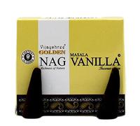 Grenadine Boutique - Vijayshree Golden Encens Cônes - Lot de 12 Boîtes de 10 Cônes Nag Vanille