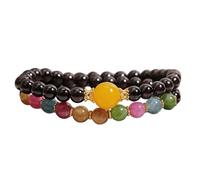 Grenats polyvalents à double boucle empilables pour un style quotidien et une énergie stimulant la confiance - Fait à la main