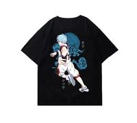 GRENCODE Japanese Kuroko no Basket T-Shirt Men Streetwear Anime Cartoon Cotton Graphic T Shirt Men and Women Summer Oversized Tops 2 Black L
