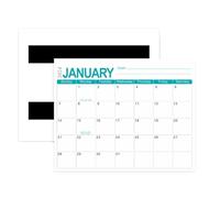 Grendly Calendrier magnétique pour réfrigérateur - De janvier 2024 à juin 2025 - 18 mois - Bleu