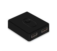 Grendly Commutateur KVM USB 3.0 1 x 2/2 x 1 - Répartiteur USB - Contrôleur partagé - Pour ordinateur portable, ordinateur, imprimante, clavier, souris - ABS, B