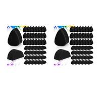 Grendly Éponges noires haute densité pour peinture du visage pour travaux d'art et peinture corporelle (48 pétales + 48 demi-lune)