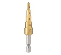 Grendly Foret étagé à rainure droite HSS de 4 à 12 mm pour bois et métal