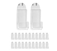 Grendly Lot de 24 supports muraux autocollants en acrylique pour disques vinyles transparents