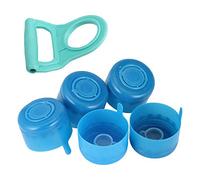 Grendly Lot de 25 bouchons de bouteille d'eau de 10 et 15 litres, bouchons anti-déversement, réutilisables et anti-éclaboussures avec 1 poignée de bouteille d'eau (couleur aléatoire)