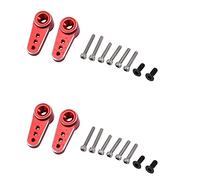 Grendly Lot de 4 bras servo en métal 15T pour moteur de chenille ES08MA - Pièces de mise à niveau pour voiture sur Axial SCX24 1/24 RC