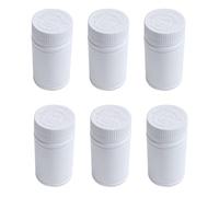 Grendly Lot de 6 flacons médicaux vides en plastique - Blanc