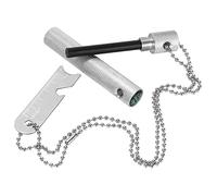 Grenhaven Allume-Feu Kit de Pierre à Feu avec Étui en Aluminium Compact, 9000 Frappes, Tige en Magnésium-Ferrocerium pour Survie et Camping- Inclus Ouvre-Bouteille et Boussole