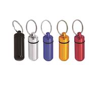 Grenhaven mini-casemate pilules casemate boîte à pilules Cash Box Stash / pill capsule pilules capsule Bouteille de Pilules en différentes couleurs - tailles, boîte trousseau petits imperméables, capsule pilules de bleu / différent Set Alu peut aluminium Porte clés pilulier/cache-billet - étanche/aluminium -5x Mix