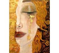 GRENHUE Peinture par Numero Adulte，Les Larmes D'Or De Klimt DIY Acrylique Peinture Kit pour Adultes et Enfants Débutant, Peinture à l'huile avec Pinceaux et Acryliques- 40 * 50 Cm (Sans Cadre)