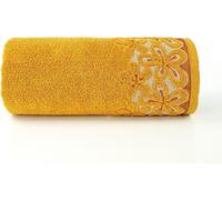 Greno Bella serviette 70x140 jaune curcuma 450 g/m2 tissu éponge