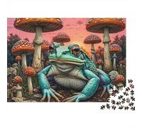 Grenouille 1000 Pièces Mushroom Grenouille Puzzle Adulte Papier Recy nti-Stress Difficile pour Experts Livraison Rapide avec Affiche Guide 52x38cm/1000pcs