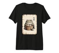 Grenouille à raviolis Kawaii avec Bambou Dim Sum T-Shirt Haut de Gamme