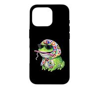 Grenouille Amphibian Granny Square Crochet Yarn Lover Lover Coque pour iPhone 16 Pro