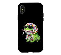Grenouille Amphibian Granny Square Crochet Yarn Lover Lover Coque pour iPhone X/XS