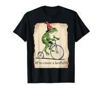 Grenouille Amusante chevauchant Penny-Farthing Off to Cause a Kerfuffle T-Shirt