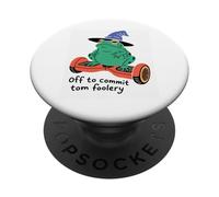 Grenouille Amusante Disant à commettre Tom Foolery Humour Femme Homme PopSockets PopGrip Adhésif