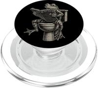 Grenouille Amusante sur Les Toilettes pour Lire Un Journal PopSockets PopGrip pour MagSafe