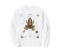 Grenouille Anatomie Vintage Field Guide Diagramme Nature Art Sweatshirt
