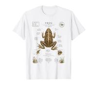 Grenouille Anatomie Vintage Field Guide Diagramme Nature Art T-Shirt