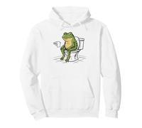 Grenouille Assise sur Les Toilettes amphibien Graphique Salle de Bain Sweat à Capuche