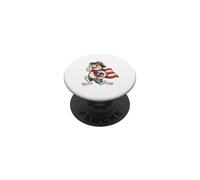 Grenouille avec Chapeau tissé Drapeau portoricain comme Cape Patriotique PopSockets PopGrip Adhésif
