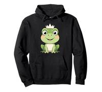 Grenouille avec Couronne Illustration Sweat à Capuche