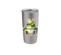 Grenouille avec couronne x grenouille prince Gobelet isotherme en acier inoxydable double paroi