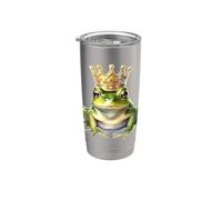 Grenouille avec couronne x grenouille prince Gobelet isotherme en acier inoxydable double paroi