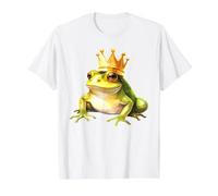Grenouille avec Couronne x Grenouille Prince T-Shirt Graphique avec Valeur
