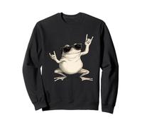 Grenouille avec Lunettes de Soleil Rock on Pose Sweatshirt